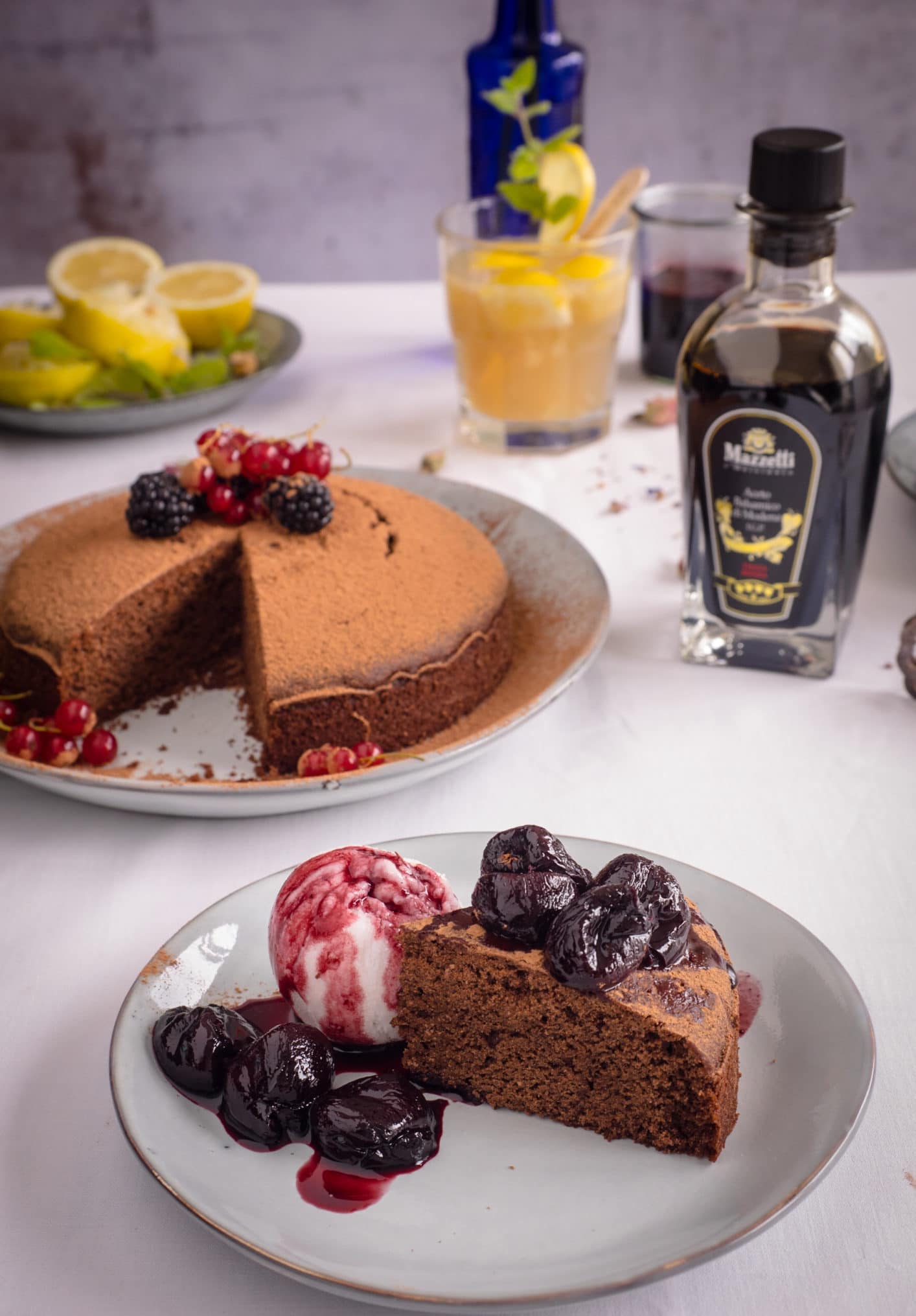 Schokoladen Kuchen mit Mazzetti l'originale